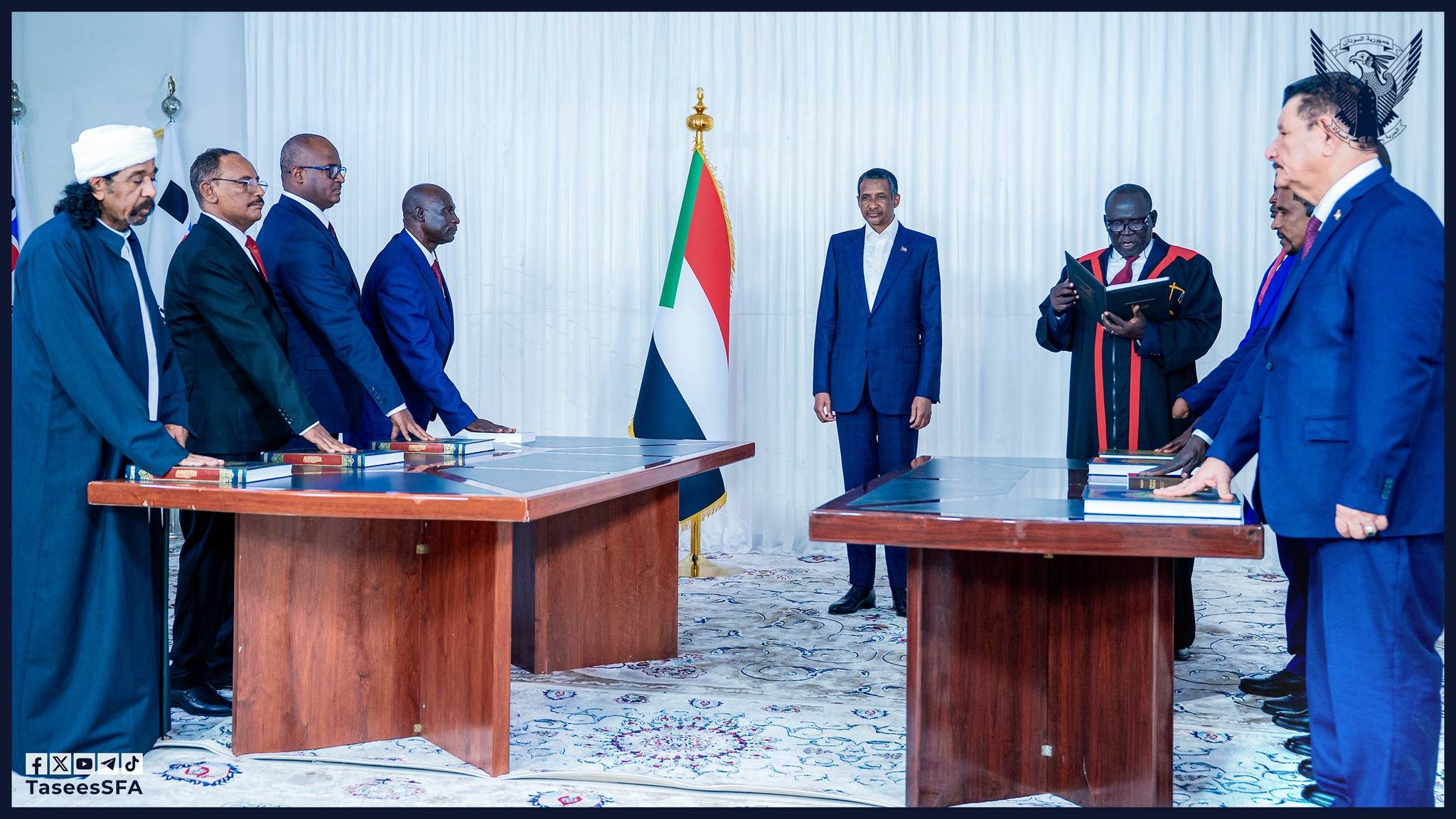 حميدتي يشهد تأدية اليمين الدستورية لأعضاء المجلس الرئاسي في 30 أغسطس 2025 (المجلس الرئاسي لـ«تأسيس»)