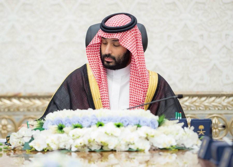 الأمير محمد بن سلمان ولي العهد خلال ترؤسه جلسة مجلس الوزراء في نيوم (واس)