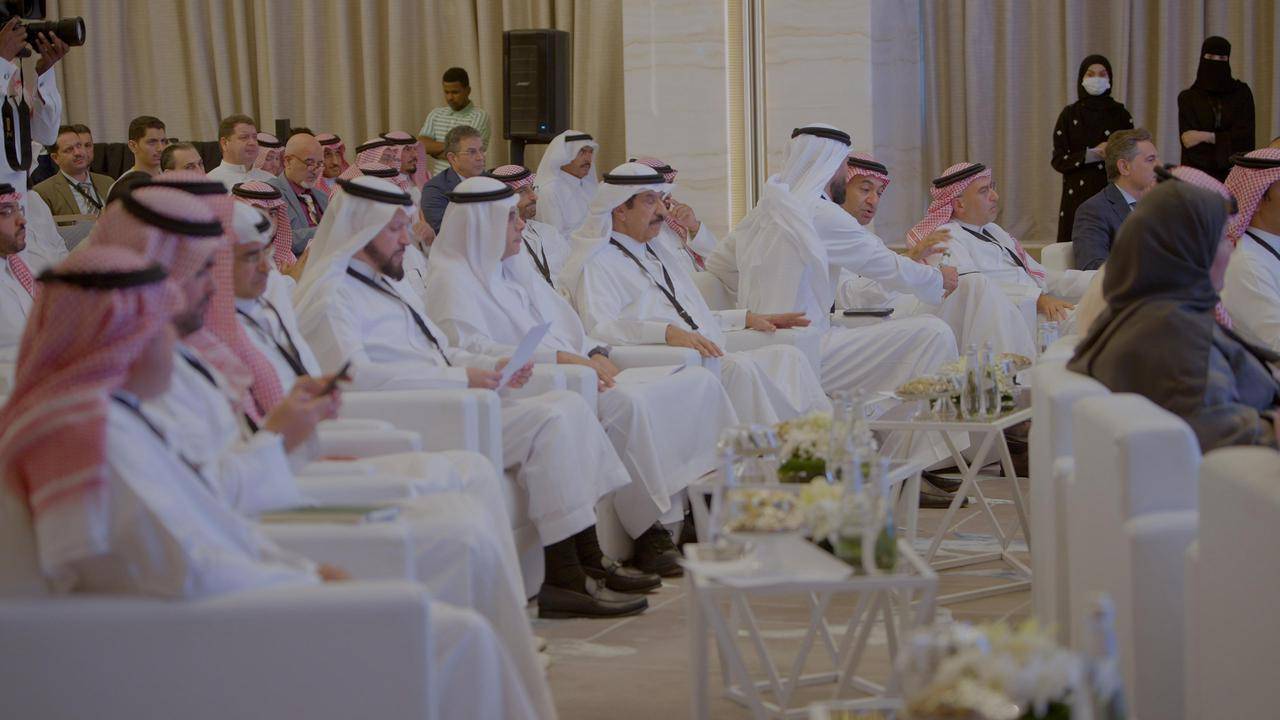 جانب من حضور ملتقى الشراكة والاستثمار السعودي السوري (الشرق الأوسط)