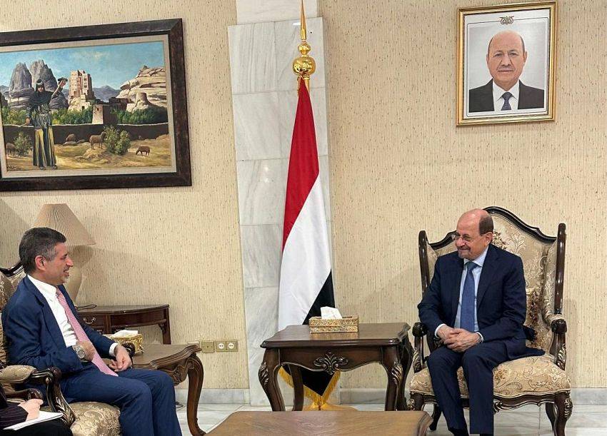 وزير الخارجية اليمني شائع الزنداني يلتقي السفير الأميركي ستيفن فاغن (سبأ)