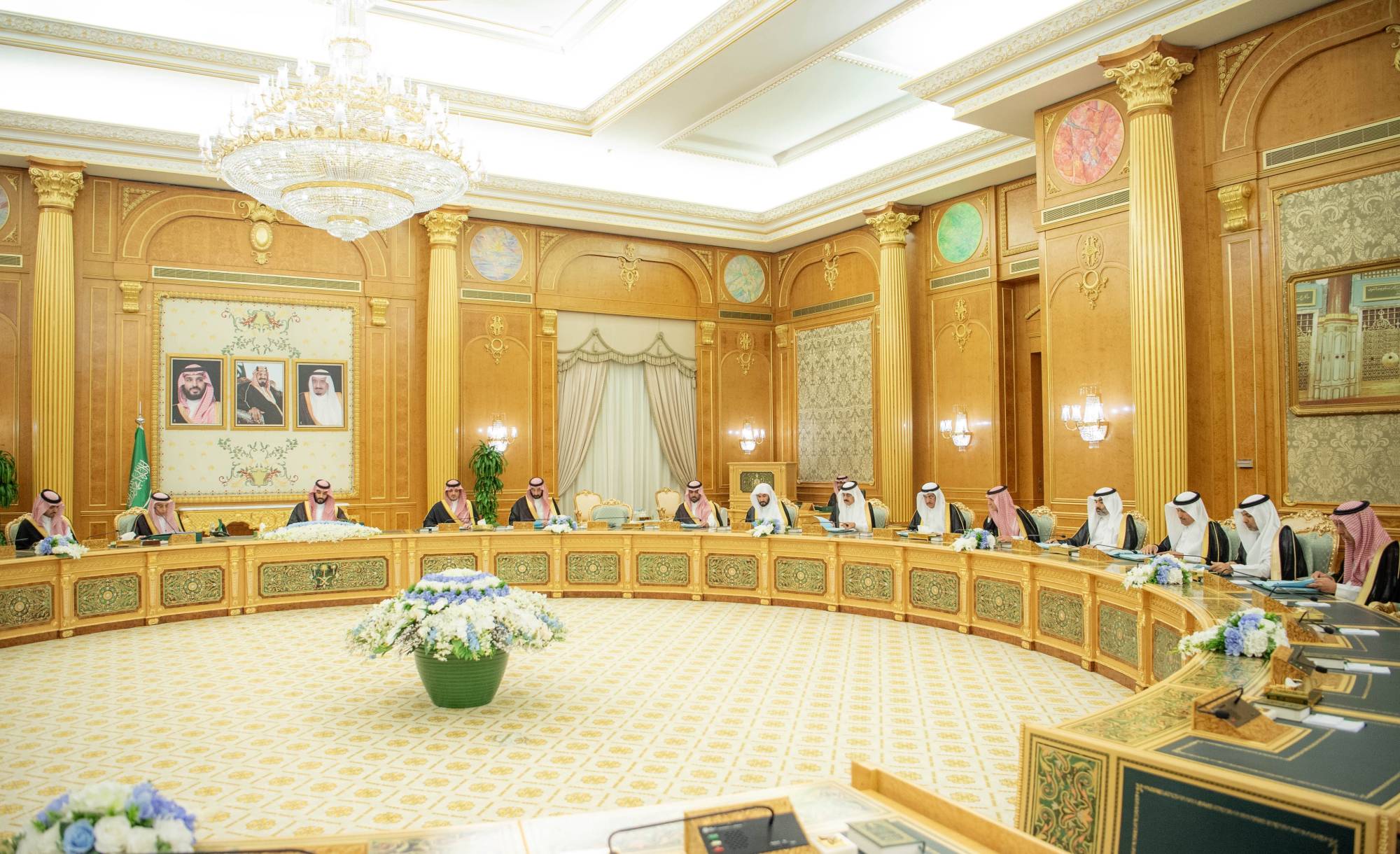 جانب من جلسة مجلس الوزراء برئاسة الأمير محمد بن سلمان في الرياض الثلاثاء (واس)