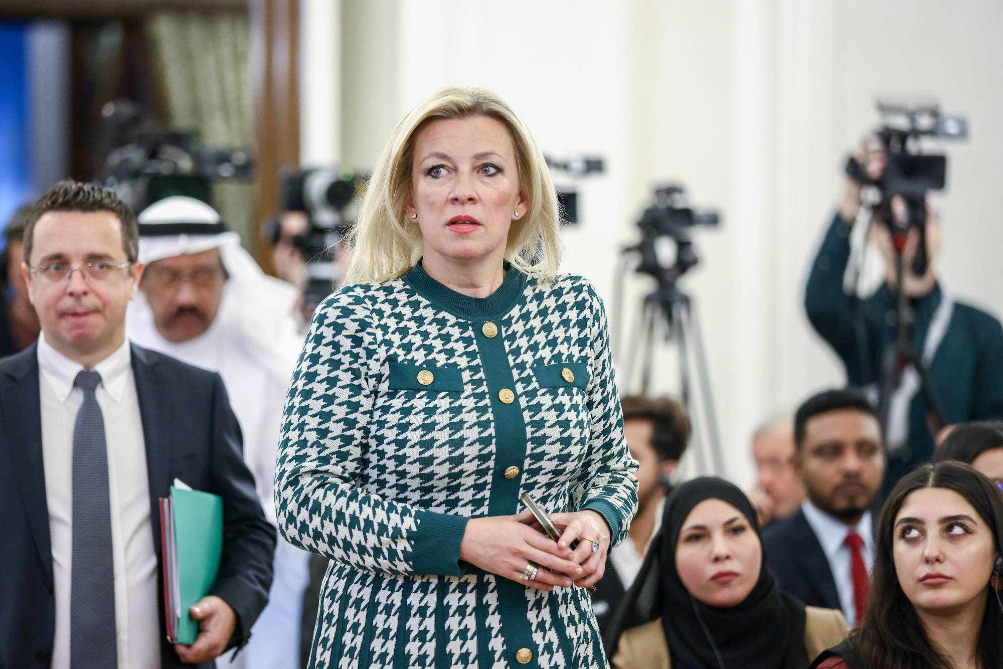 المتحدثة باسم وزارة الخارجية ماريا زاخاروفا (د.ب.أ)