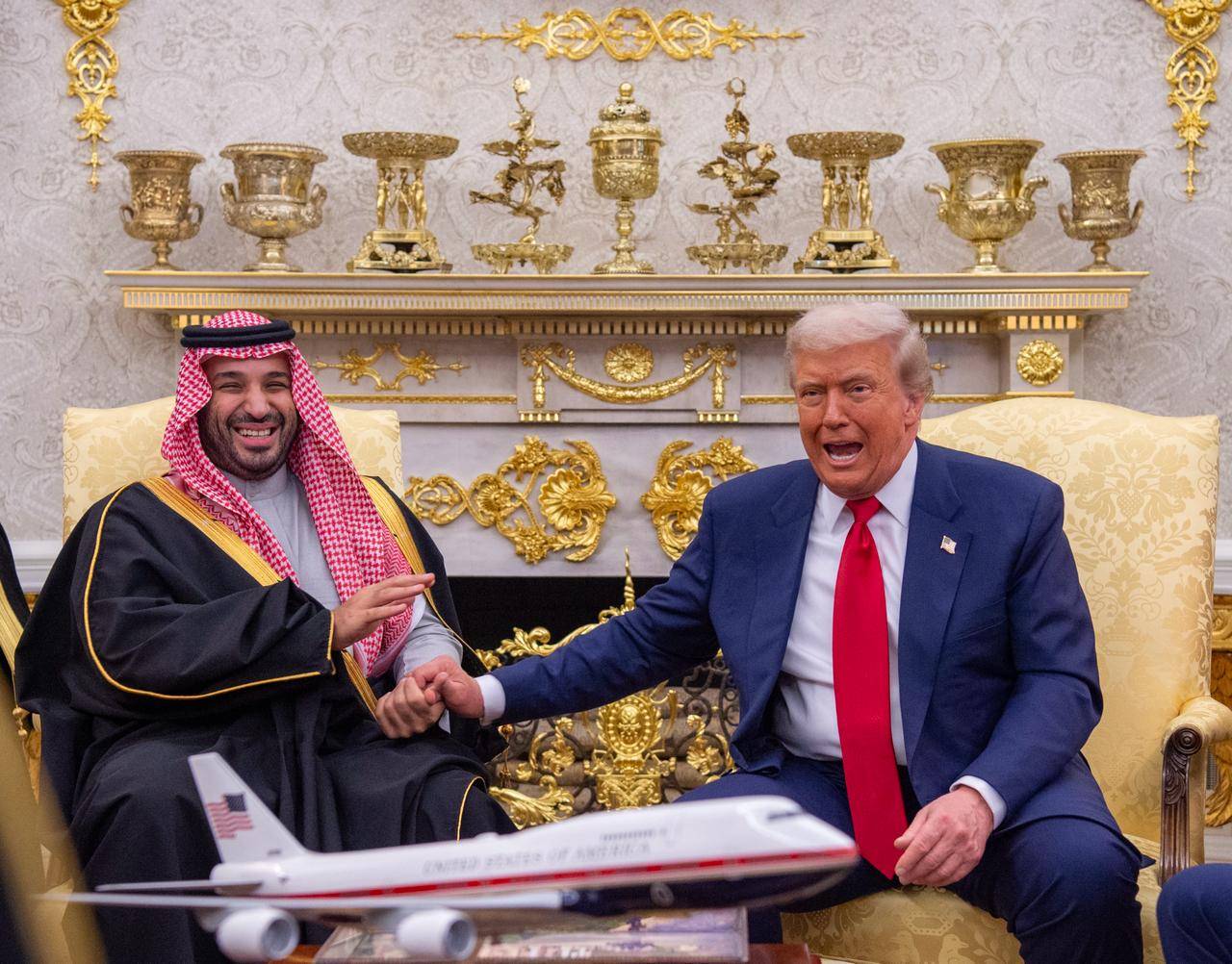 الأمير محمد بن سلمان والرئيس دونالد ترمب خلال القمة السعودية الأميركية في البيت الأبيض الثلاثاء (واس)
