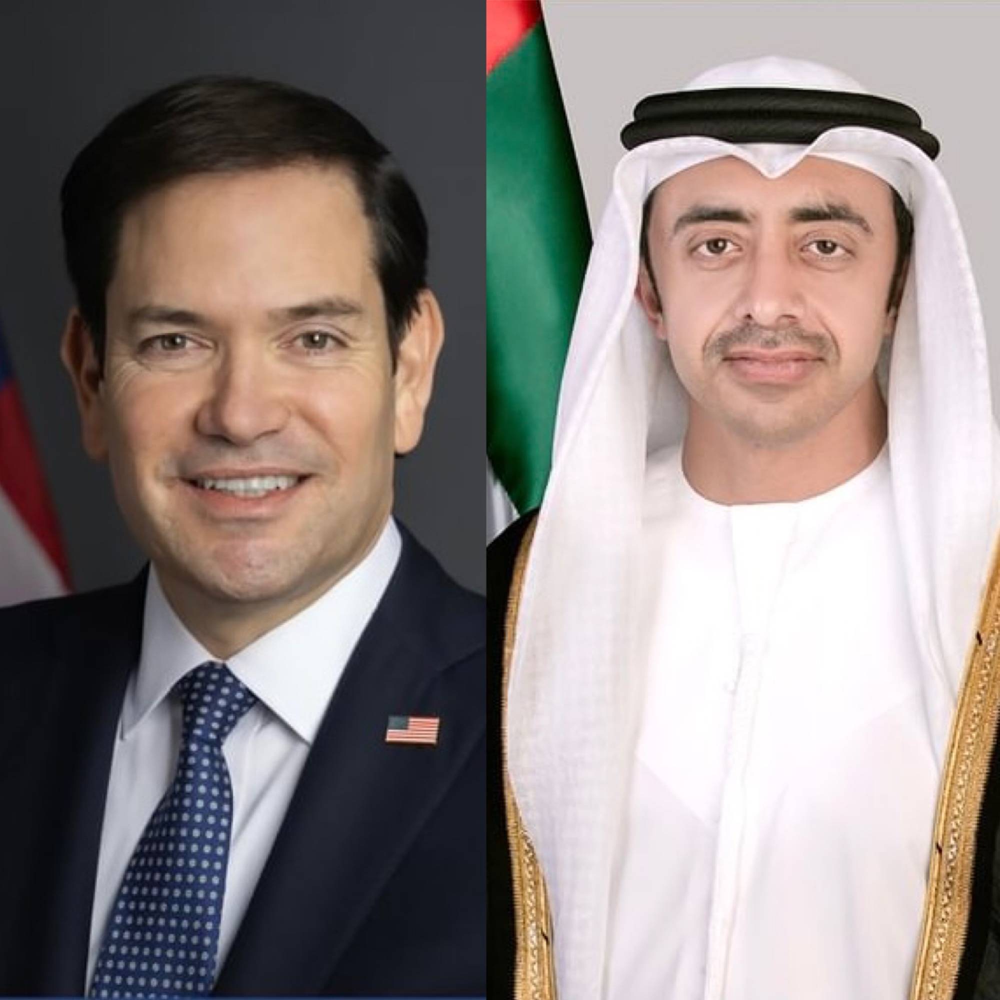 عبد الله بن زايد وروبيو يبحثان تطورات السودان وغزة