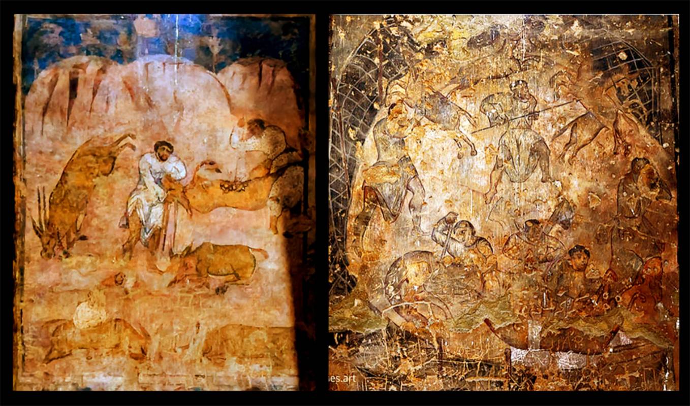 ذبح الطرائد في لوحتين استثنائيتين من العهد الأموي