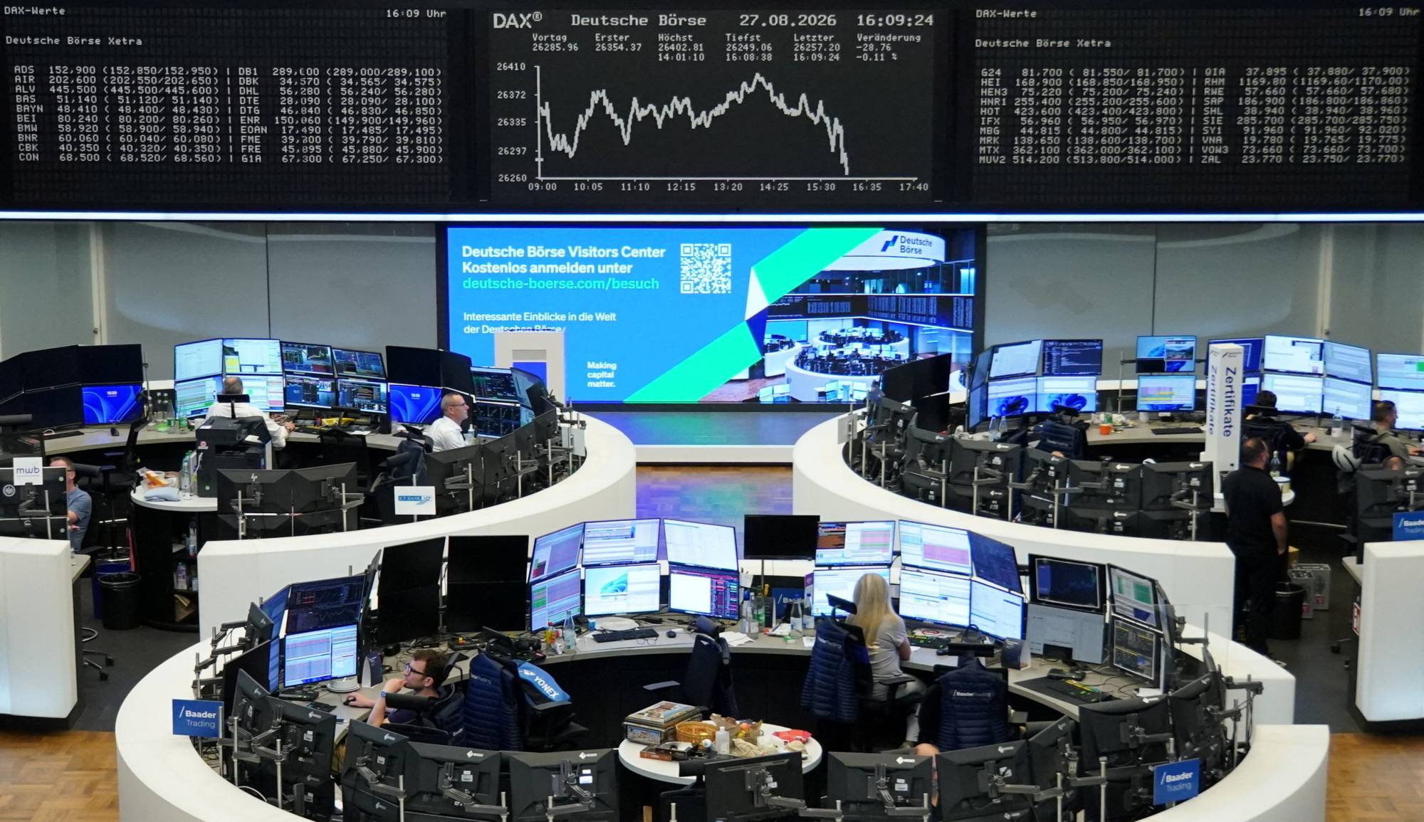 الأسهم الأوروبية تستقر قرب أدنى مستوى في شهر
