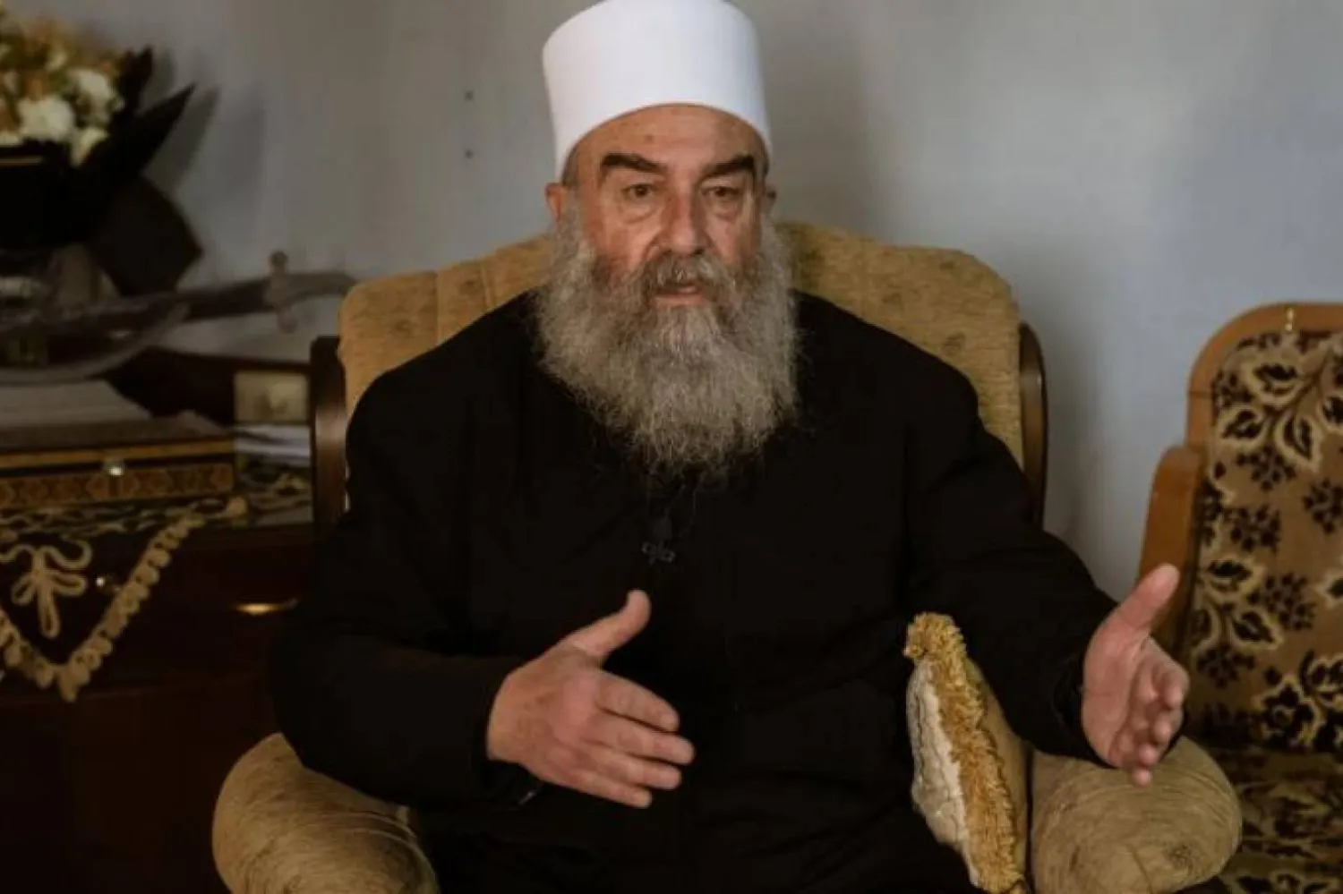 Suriye’deki Dürzilerin ruhani lideri Şeyh Hikmet el-Hicri (Getty)