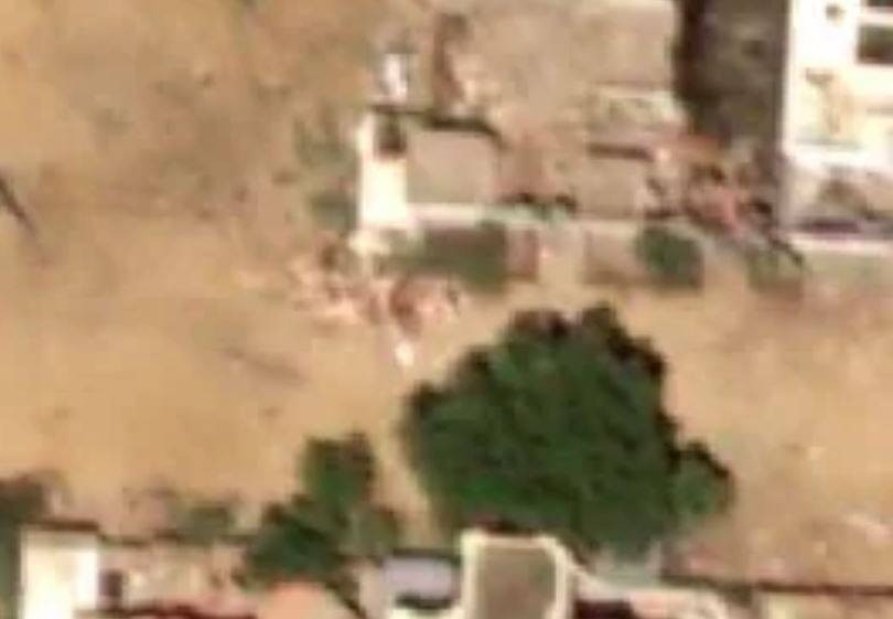 El-Faşir sokaklarını kaplayan kan ve cesetler, uydu görüntüleriyle kaydedildi. (Yale Üniversitesi İnsani Araştırmalar Laboratuvarı)