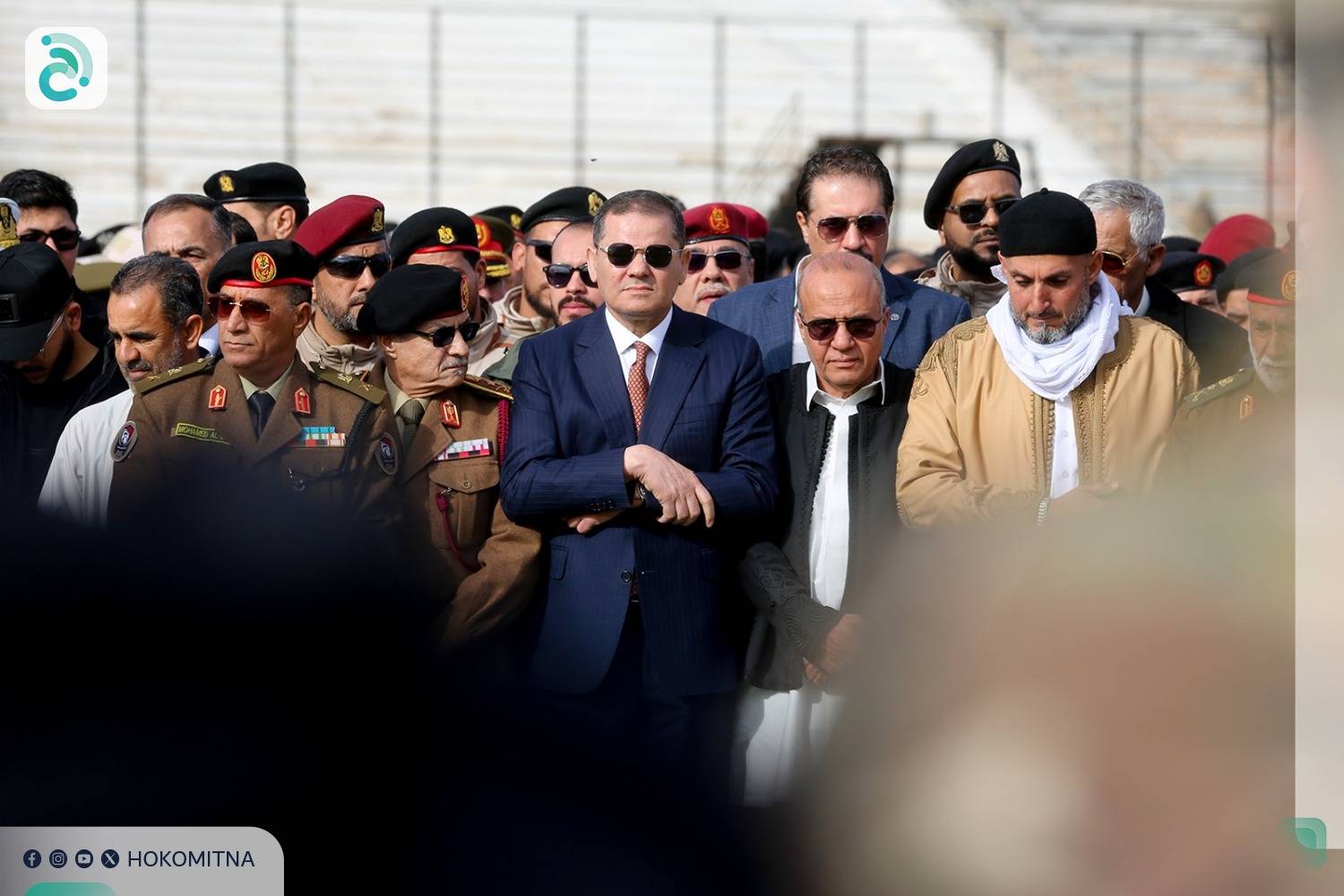 Dibeybe, Libya'nın Misrata kentinde Haddad ve arkadaşlarının cenaze töreninde (Dibeybe'nin ofisi)