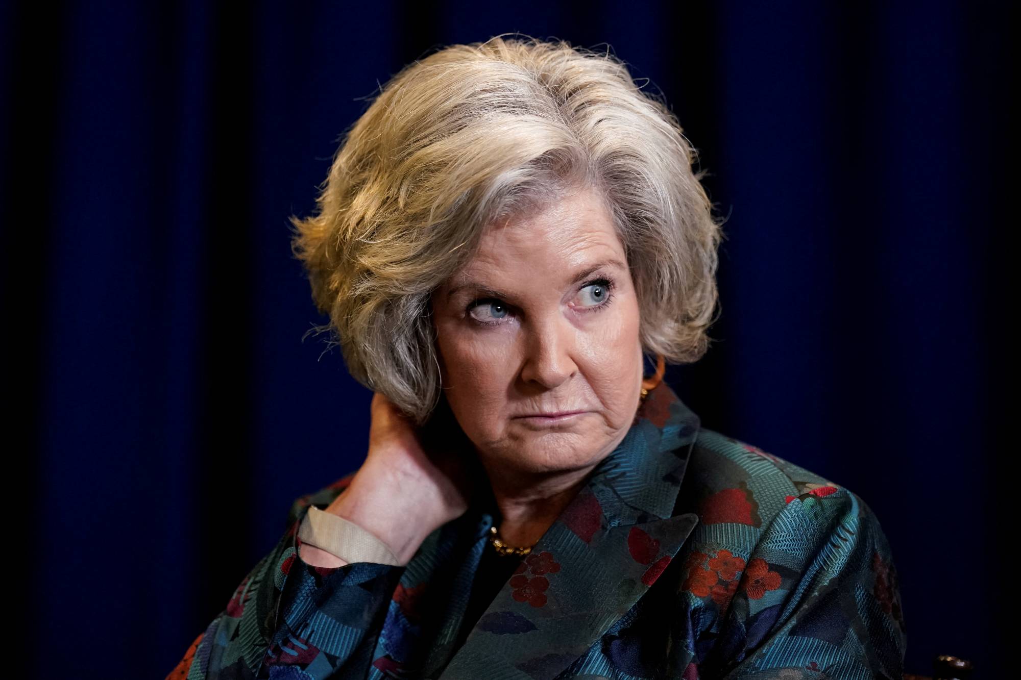 Beyaz Saray Özel Kalem Müdürü Susie Wiles, 23 Eylül'de New York'ta ABD Başkanı Donald Trump ile Arjantin Devlet Başkanı Javier Milei arasında yapılan toplantıya katıldı. (Reuters)