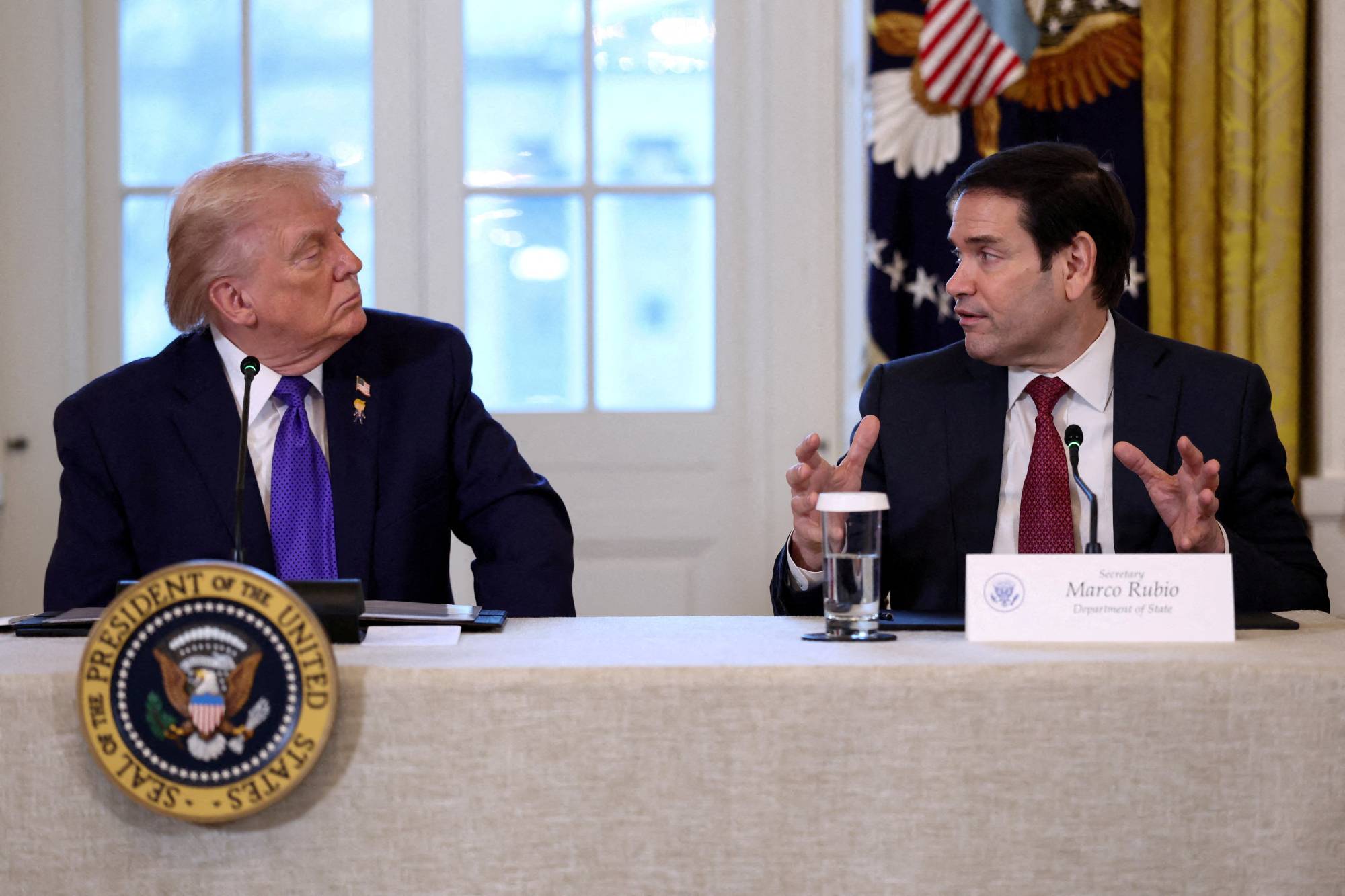 ABD Başkanı Donald Trump ve Dışişleri Bakanı Marco Rubio, 9 Ocak'ta Beyaz Saray'da (Reuters)