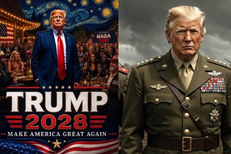 Üçüncü dönem hakkında kafa yoran ABD Başkanı Trump, perşembe günü Truth Social'da peş peşe yayımladığı gönderilerde, kendisini general olarak gösteren bir yapay zeka görseli paylaştı (Donald Trump)