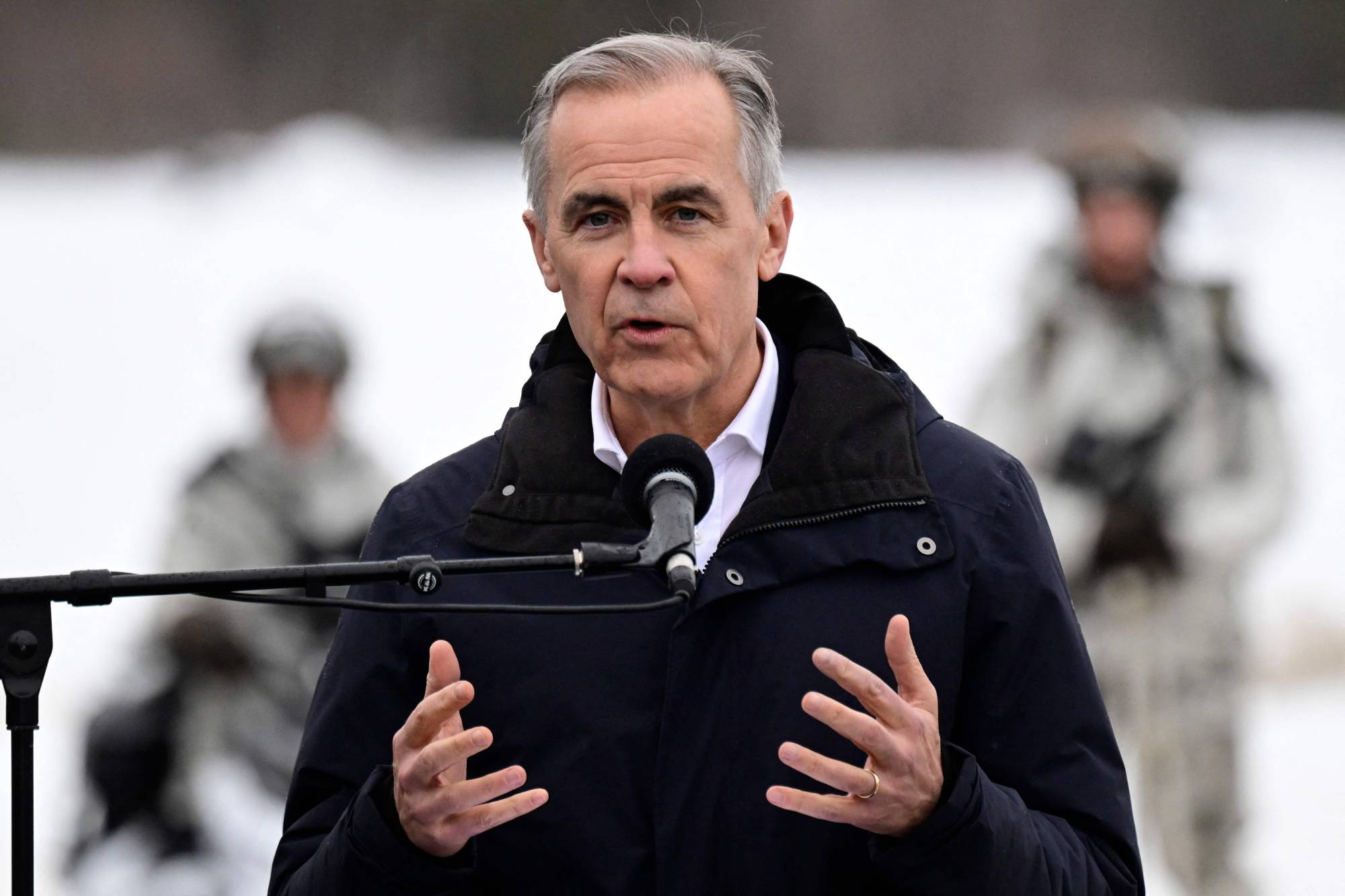  Kanada Başbakanı Mark Carney, Norveç ziyareti sırasında konuşuyor. (AFP)