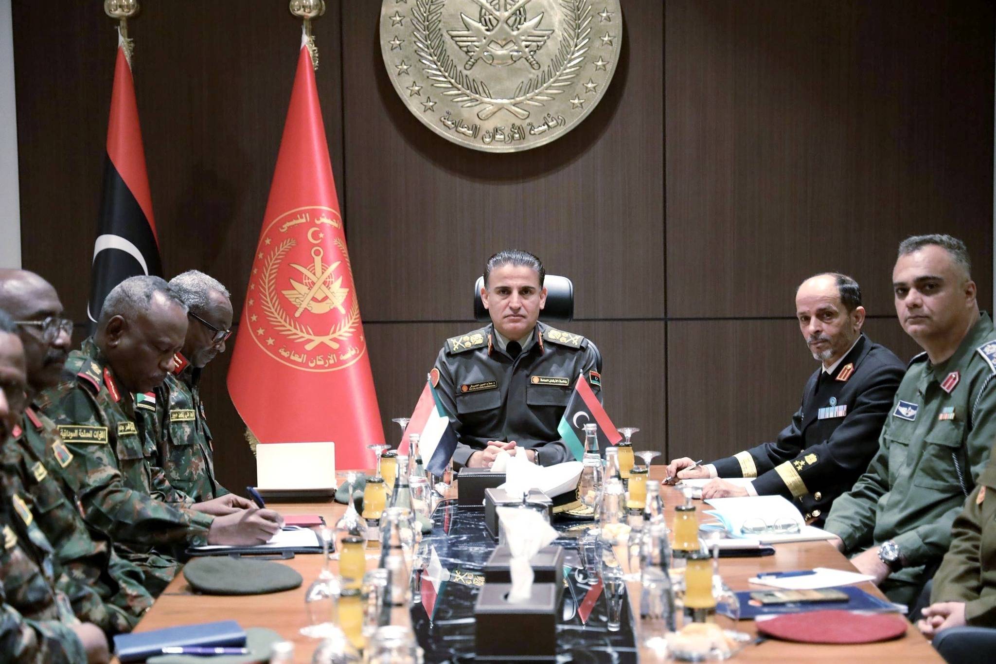 Libya’nın başkentinde düzenlenen üst düzey Libya-Sudan askeri toplantısından bir kare, 5 Nisan 2026 (UBH Genelkurmay Başkanlığı)