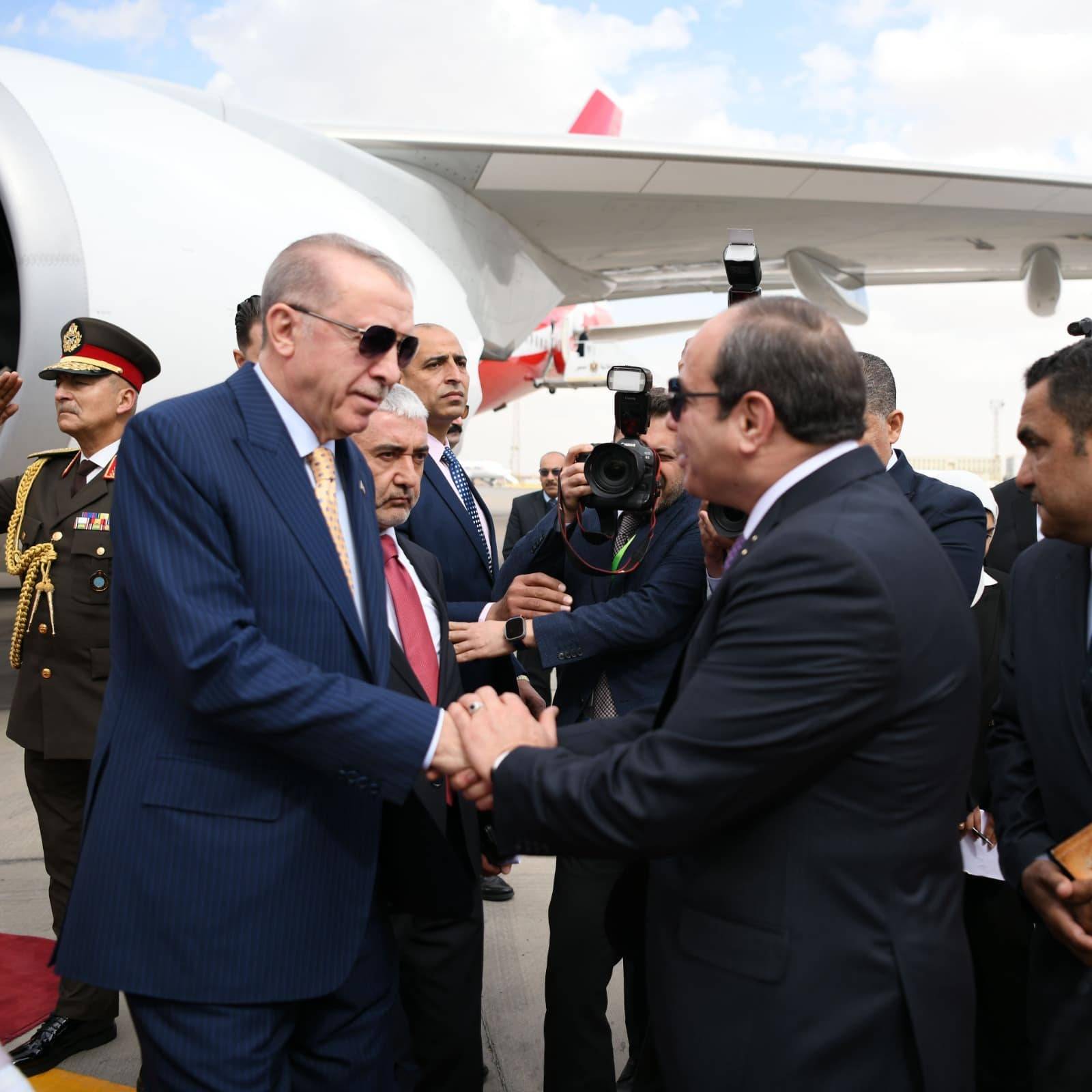 Mısır Cumhurbaşkanı Abdulfettah Sisi, Kahire’de Türk mevkidaşı Recep Tayyip Erdoğan’ı ağırladı... Şubat 2024 (Mısır Cumhurbaşkanlığı)