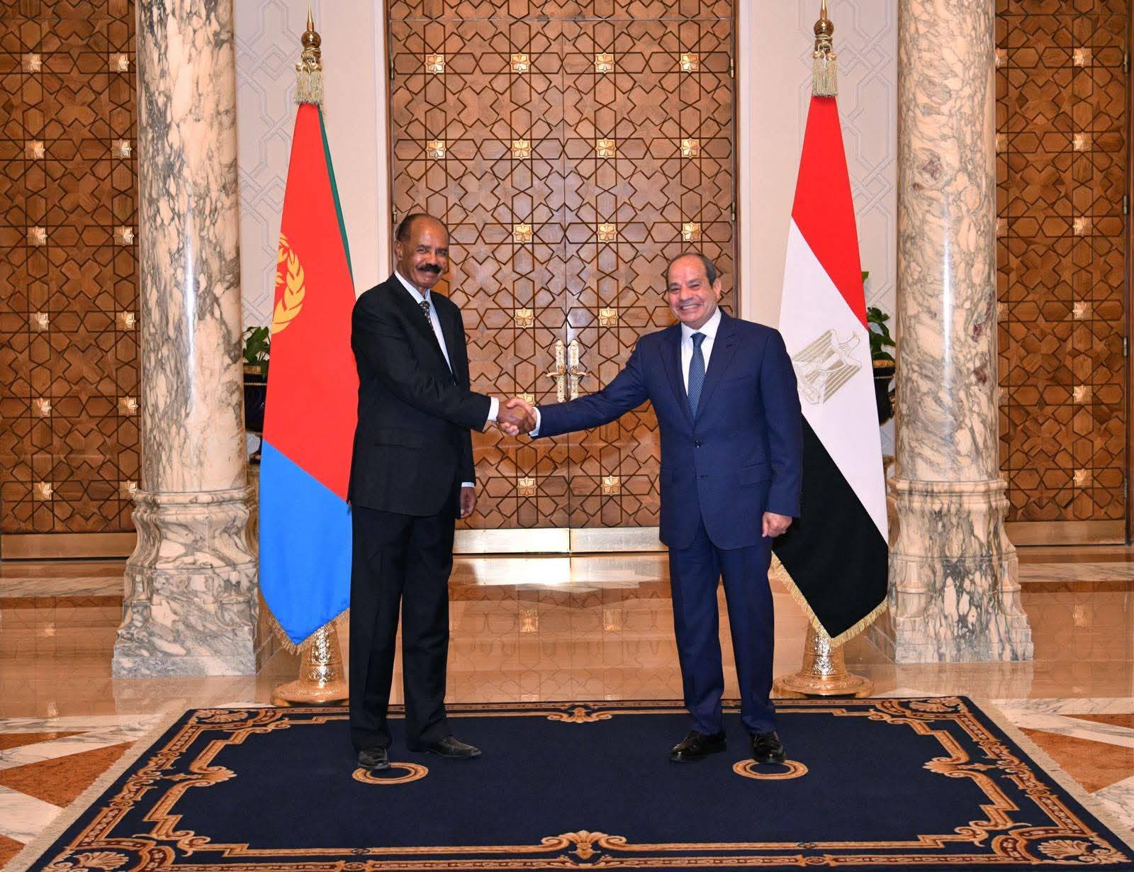 Mısır ve Eritre cumhurbaşkanları dün Afrika Boynuzu bölgesindeki durumu görüştü. (Mısır Cumhurbaşkanlığı)