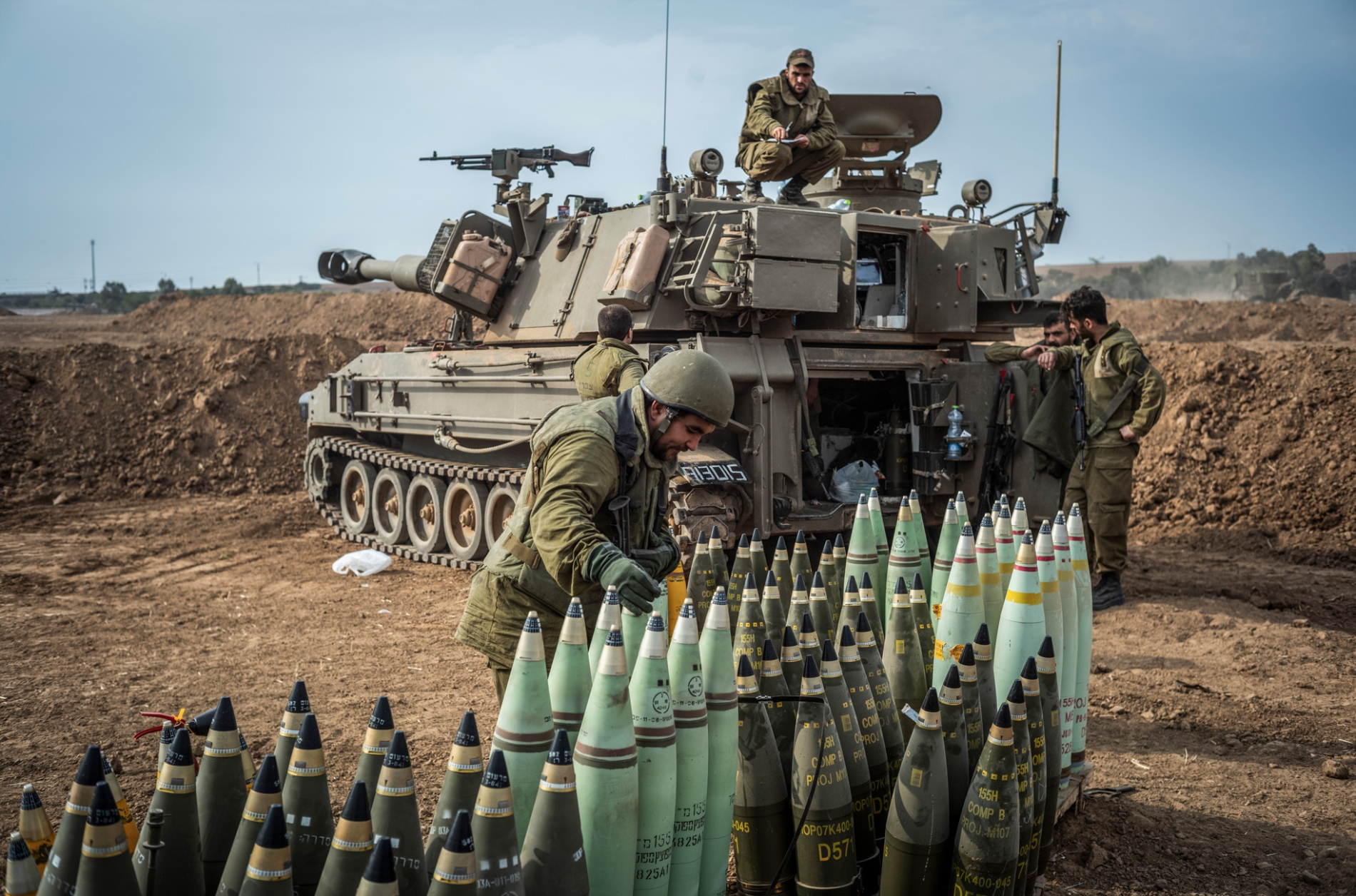 Foto: 9 Ekim’de Sderot yakınlarında İsrail’e ait kundağı motorlu bir topçu (DPA)  