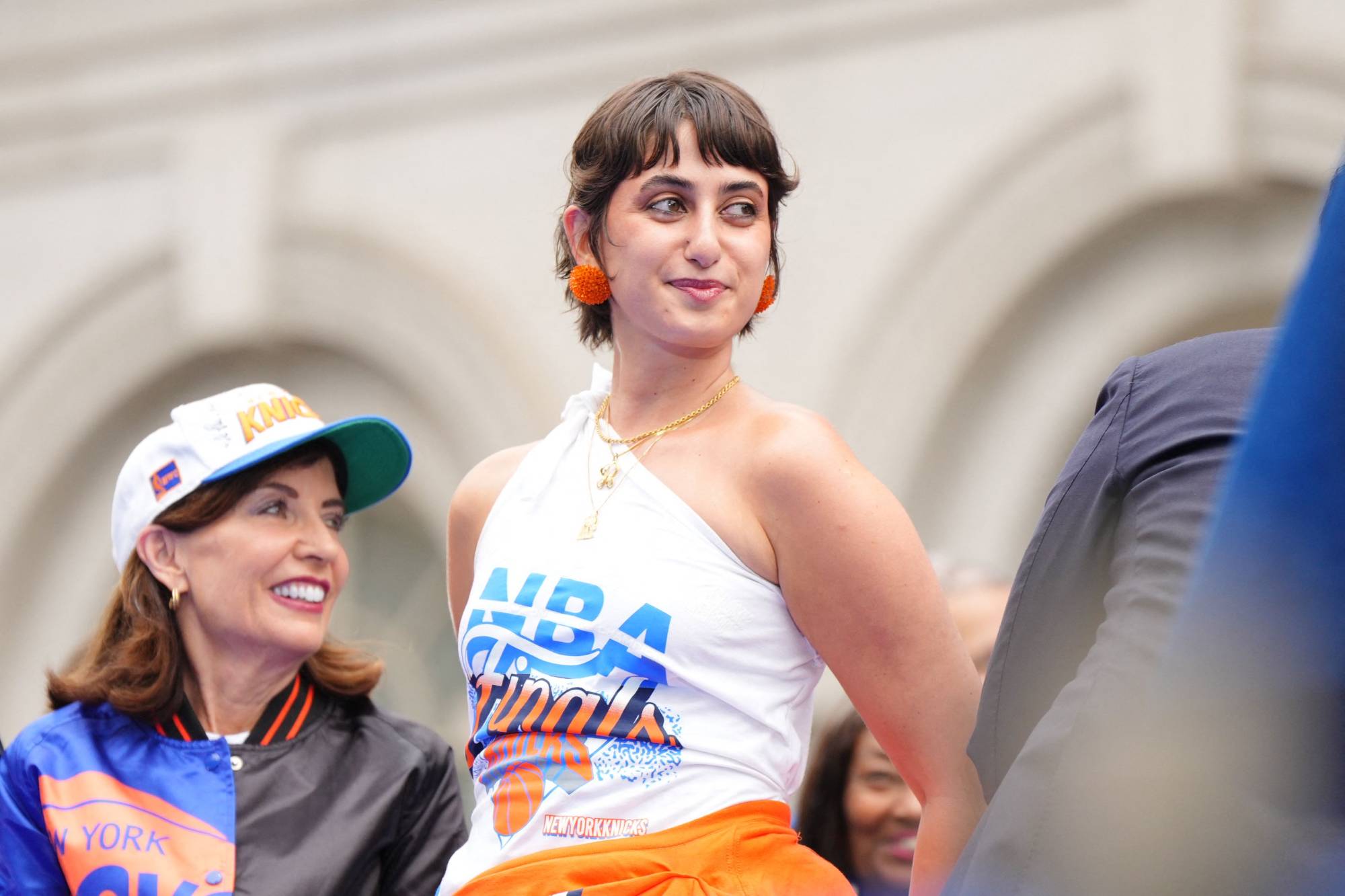  Rama Duwaji, New York Knicks’in 2026 NBA şampiyonluğunu kutlamak amacıyla 18 Haziran 2026’da düzenlenen geçit töreninde, (Getty)