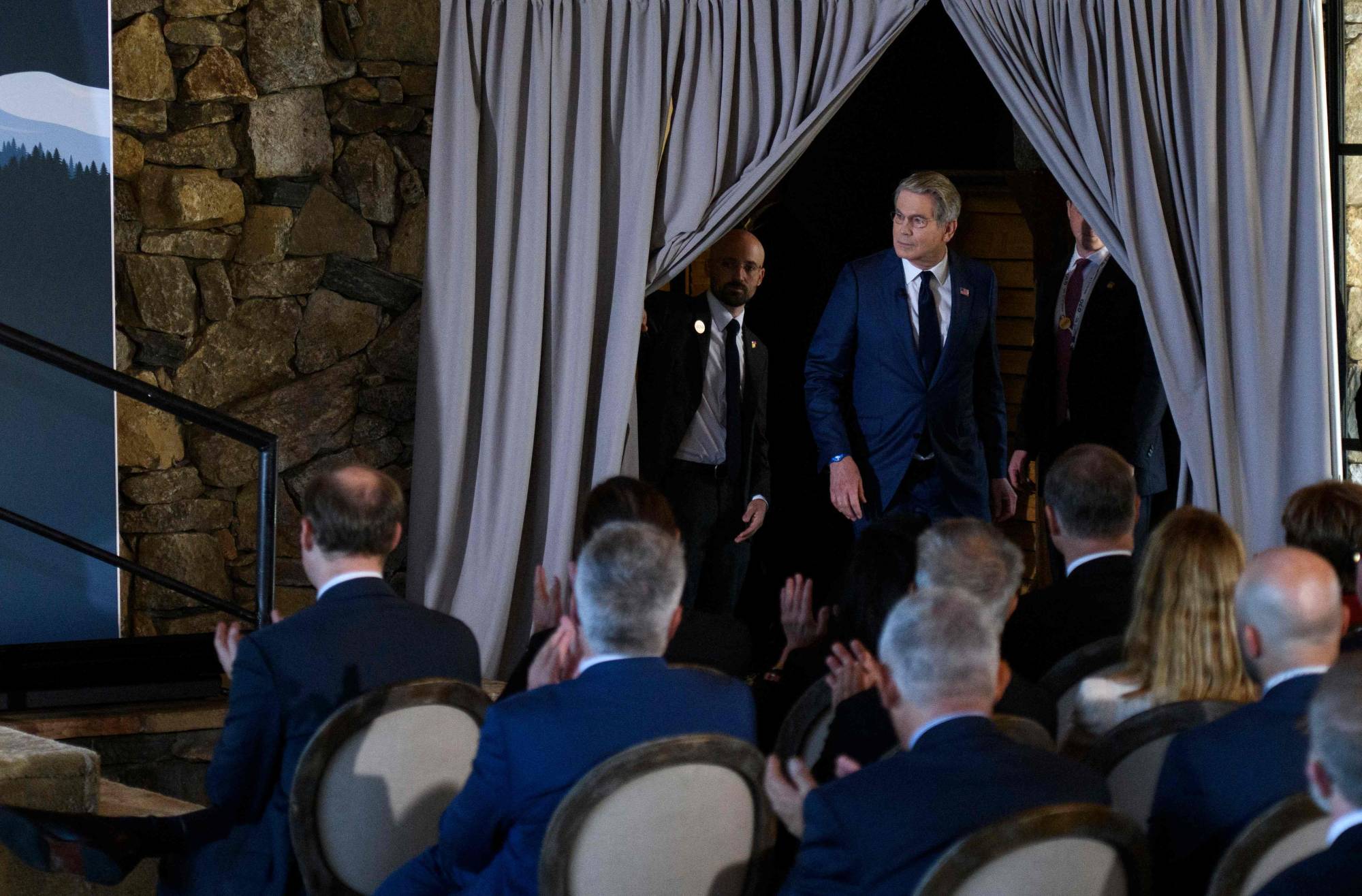  ABD Hazine Bakanı Scott Bessent, 1 Eylül 2026 tarihinde Kuzey Carolina eyaletinin Asheville kentinde düzenlenen G20 Mali Toplantıları sırasında (Getty/AFP)