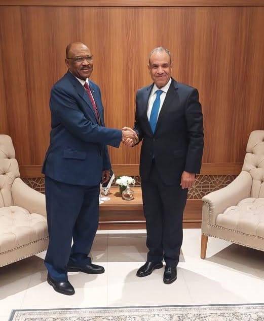 Mısır Dışişleri Bakanı ile Sudanlı mevkidaşının Suudi Arabistan’ın Cidde kentinde gerçekleştirdiği önceki görüşmeden, (Mısır Dışişleri Bakanlığı)