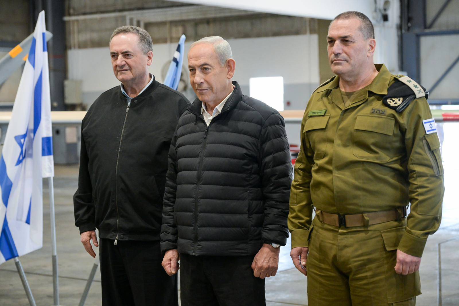 İsrail Başbakanı Binyamin Netanyahu, Savunma Bakanı Yısrael Katz ve Genelkurmay Başkanı Eyal Zamir. (DPA)