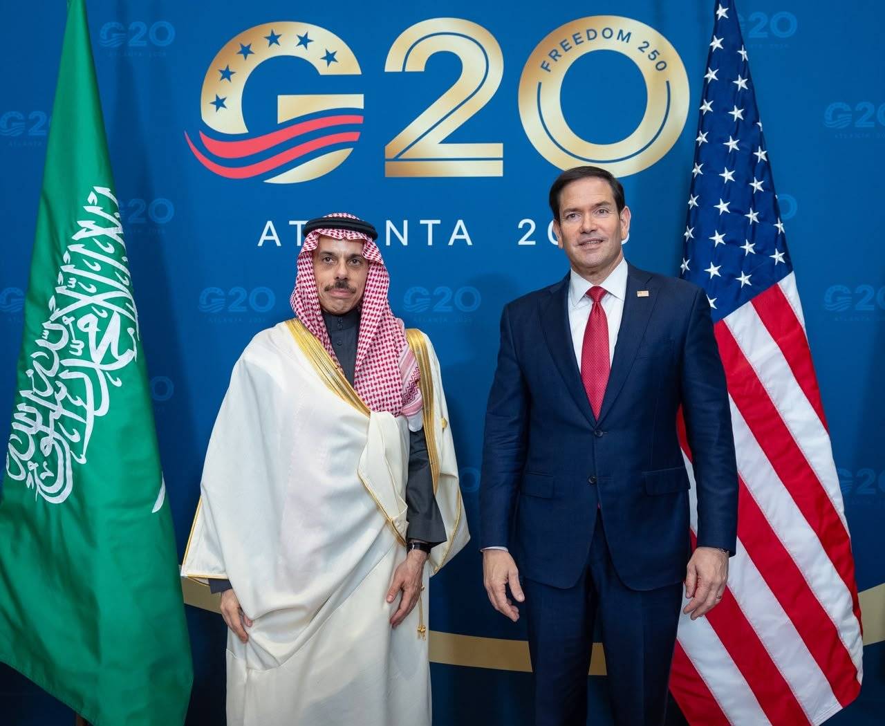 Suudi Arabistan Dışişleri Bakanı, ABD’li mevkidaşıyla ABD’nin Atlanta kentinde düzenlenen G20 Dışişleri Bakanları Toplantısı kapsamında bir araya geldi.