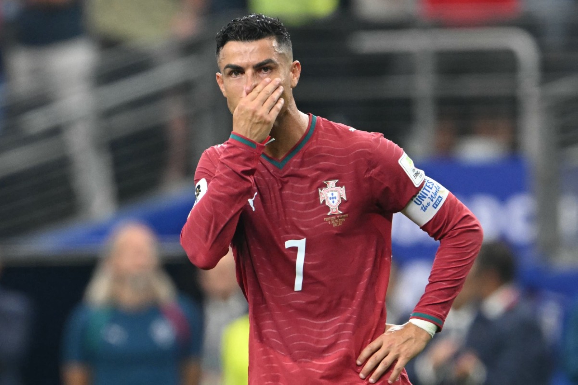 Cristiano Ronaldo, Portekiz'in 2026 Dünya Kupası son 16 turunda İspanya'ya yenilmesinin ardından.