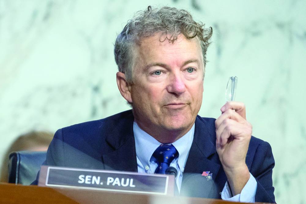 FOTO: Cumhuriyetçi Senatör Rand Paul, yardım paketiyle ilgili çekincelerini dile getirdi. (AP)