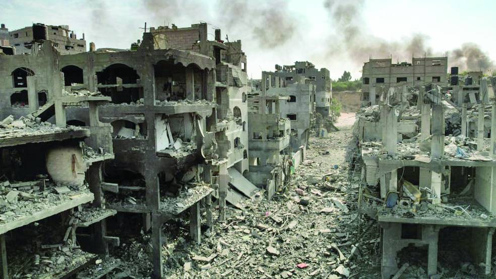 Fotoğraf Altı: İsrail bombardımanları Gazze Şeridi’nde geniş çaplı yıkıma yol açtı. (AFP)