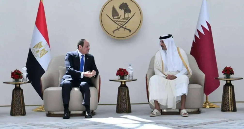 السيسي وأمير قطر يؤكدان ضرورة تشكيل جبهة عربية موحدة لحماية الأمن القومي