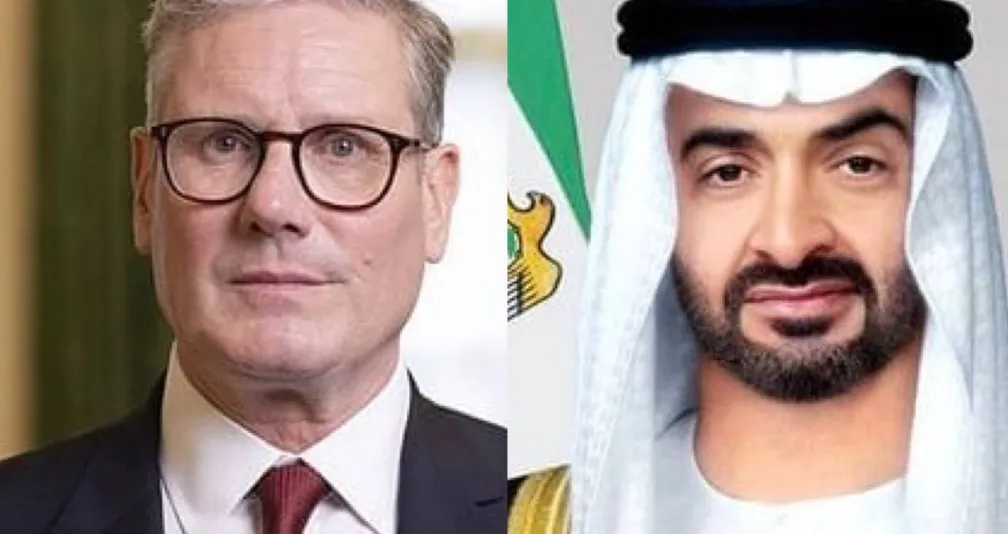 محمد بن زايد وستارمر يبحثان هاتفياً تعزيز الشراكة والتطورات الإقليمية