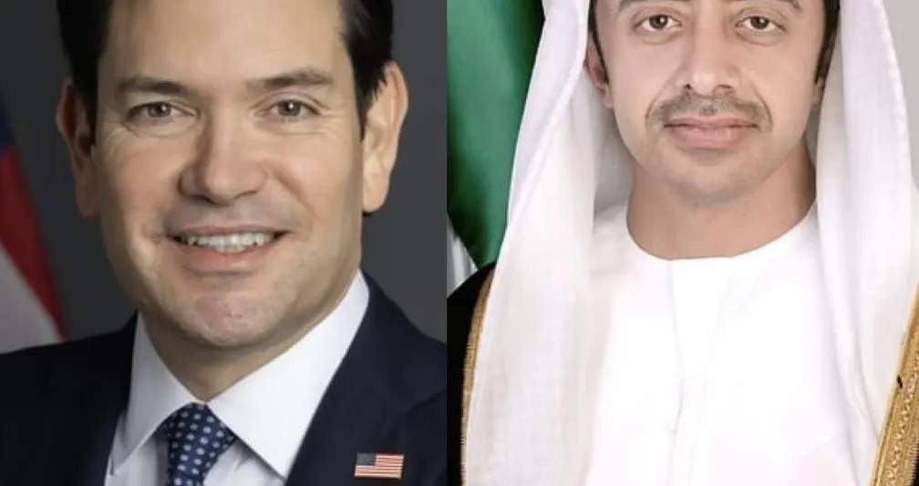 عبد الله بن زايد وروبيو يبحثان ملفات السودان وغزة والعلاقات الثنائية