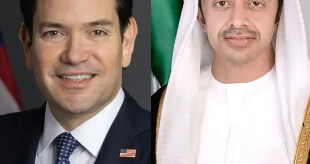 عبد الله بن زايد وروبيو يبحثان تطورات السودان وغزة