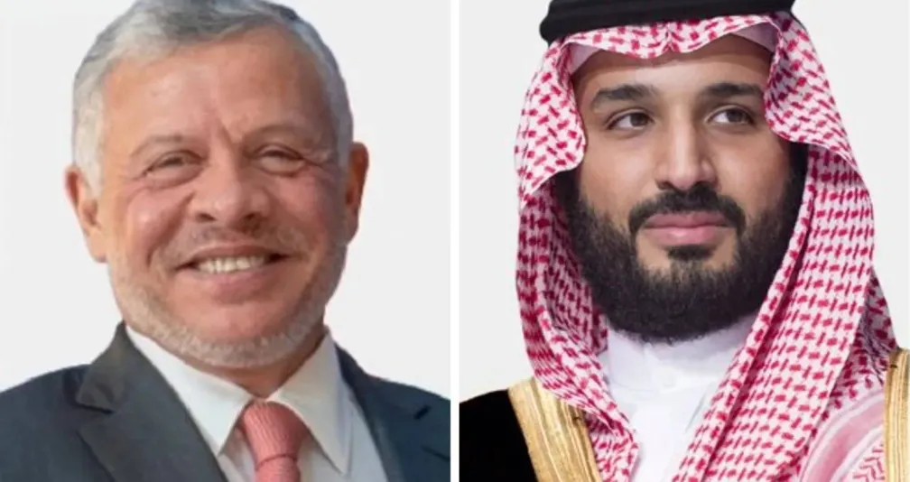 ولي العهد السعودي وملك الأردن يستعرضان التطورات الإقليمية