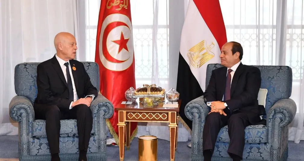 السيسي وسعيّد يتفقان على التشاور والتنسيق بشأن القضايا الإقليمية