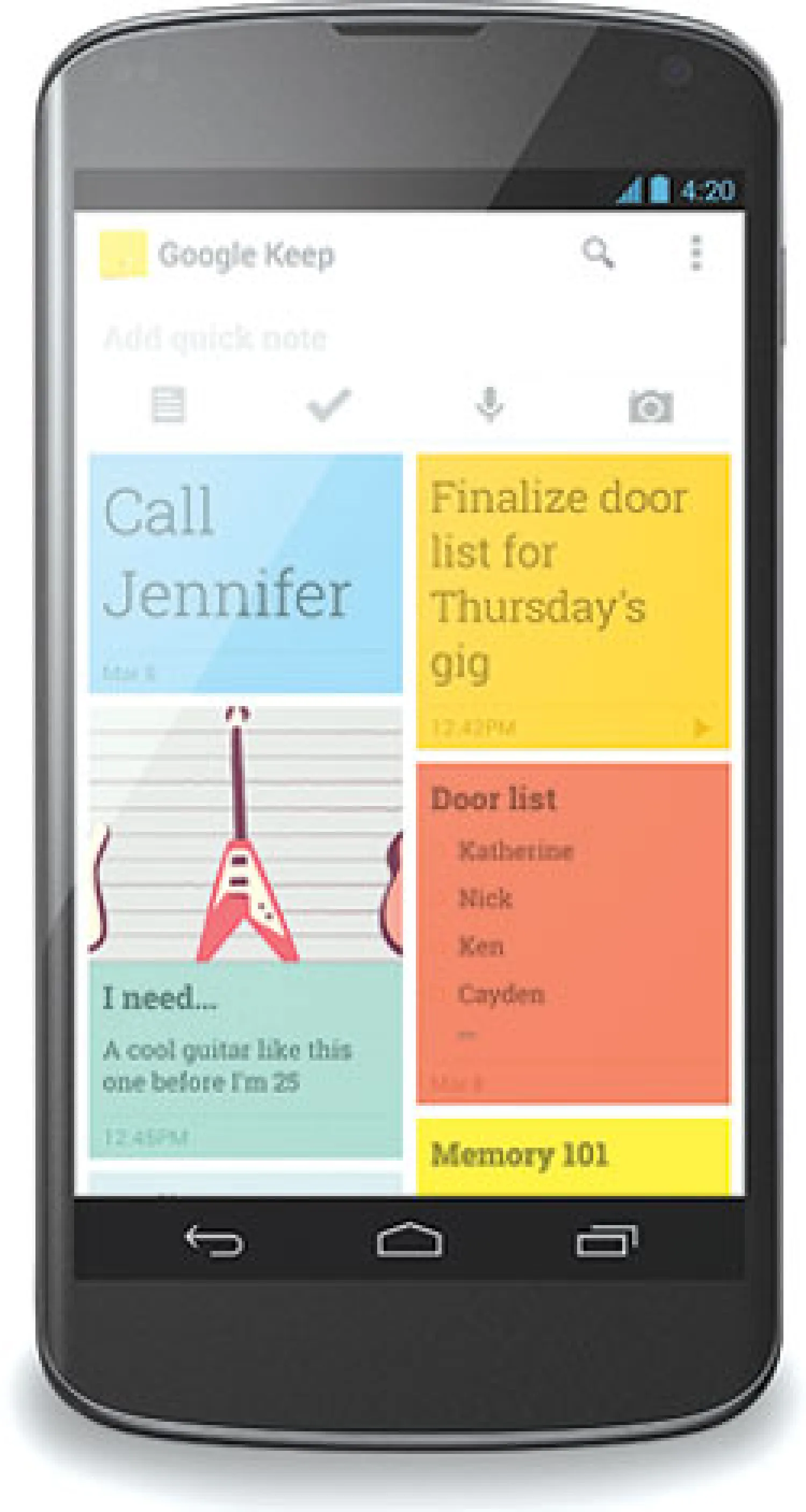 «غوغل كيب».. دفتر للملاحظات بنظام «أندرويد»