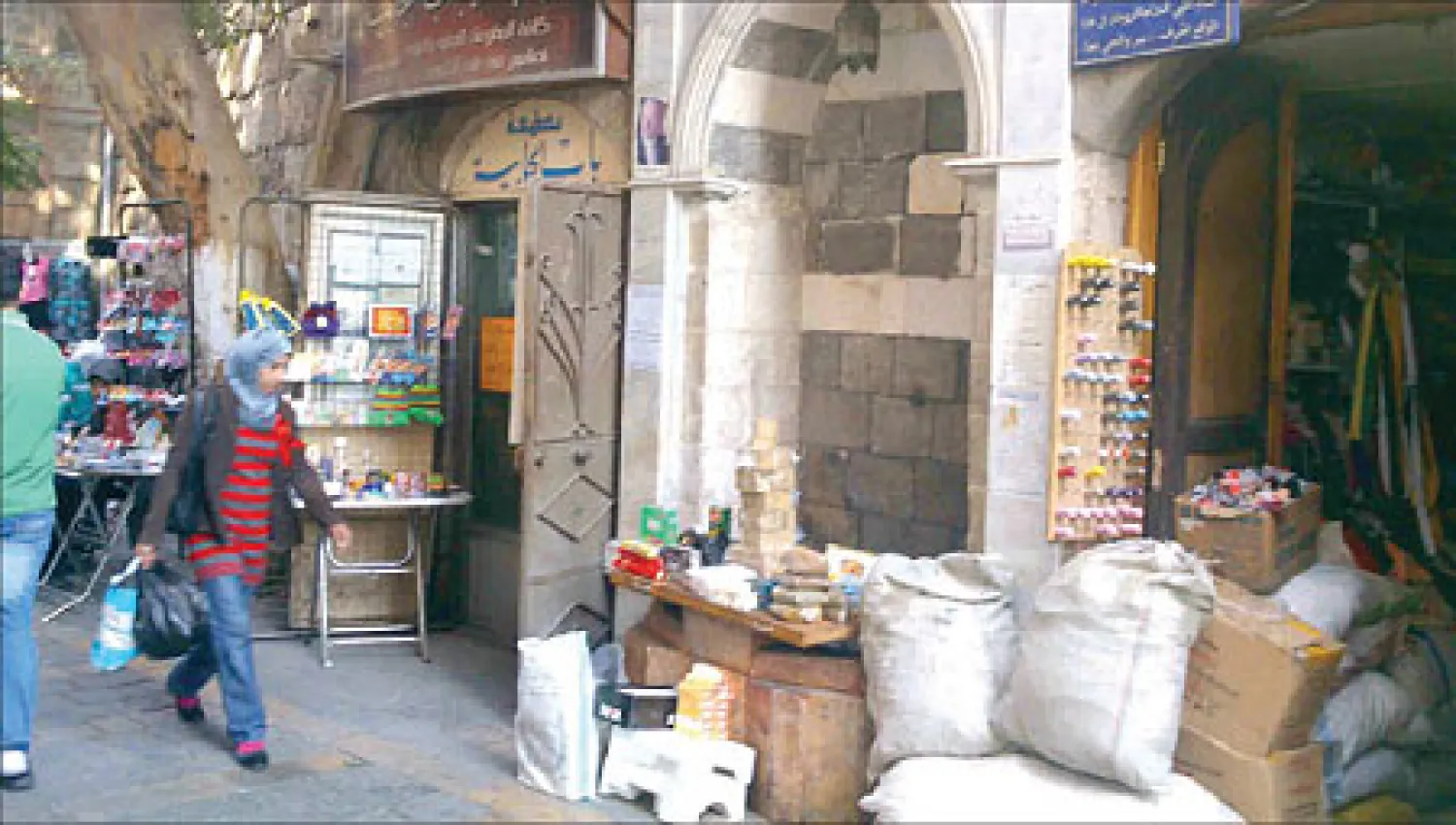 منطقة القنوات التاريخية الدمشقية حيث تتواجد أفران خبز الوثيقة