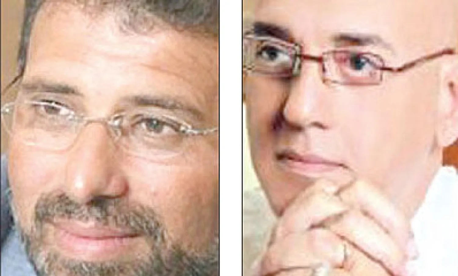 محمد السلمان الناطق الرسمي باسم لجنة الدستور و المخرج خالد يوسف عضو لجنة الدستور