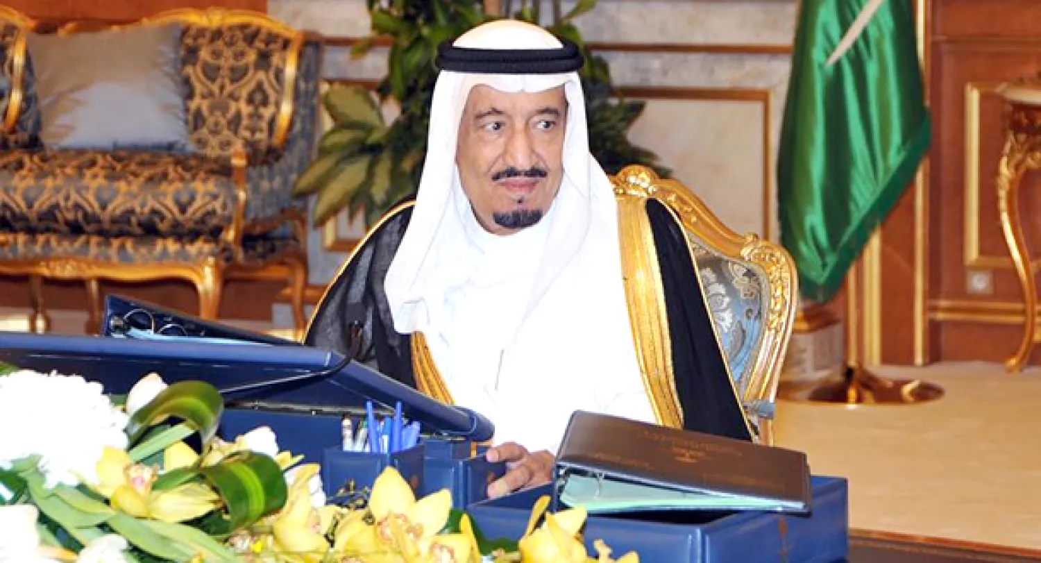 الأمير سلمان بن عبد العزيز ولي العهد السعودي لدى ترؤسه اليوم جلسة مجلس الوزراء