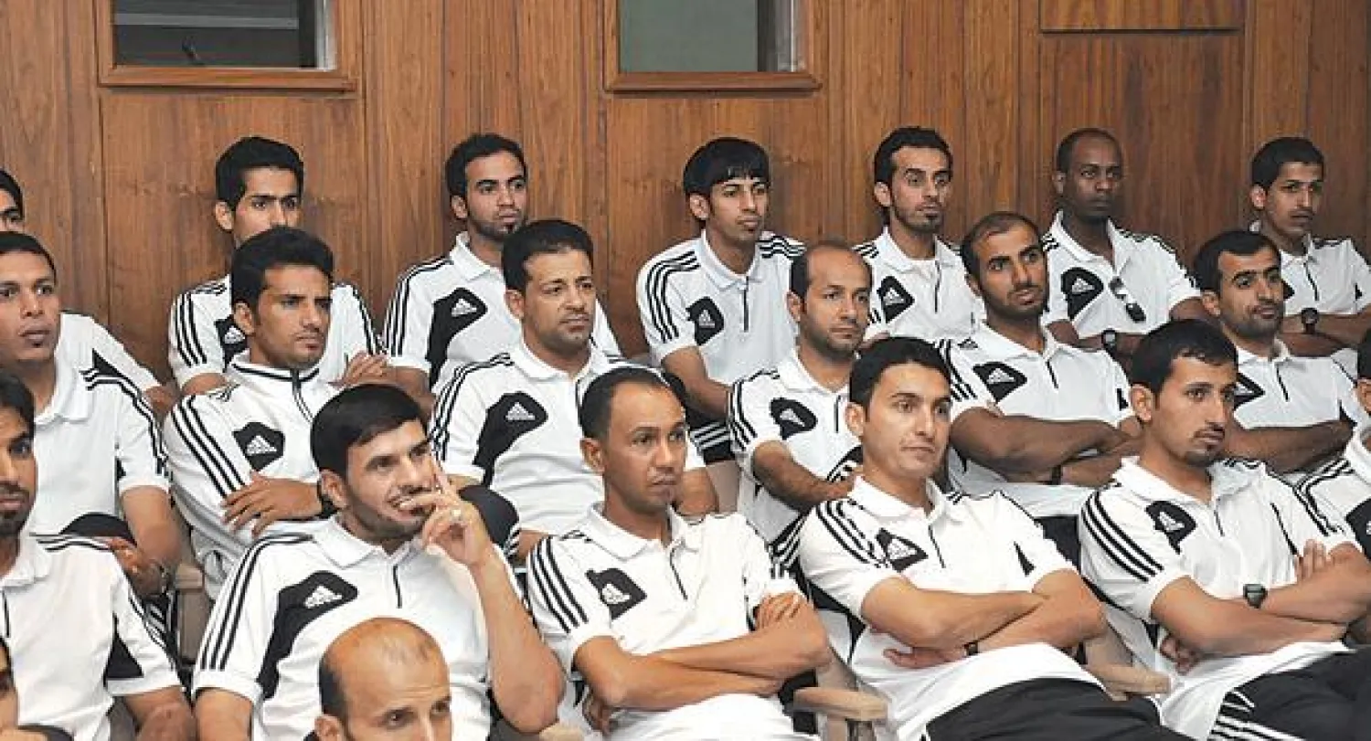 جانب من ورشة العمل التي كاشف فيها عمر المهنا حكام الدوري السعودي