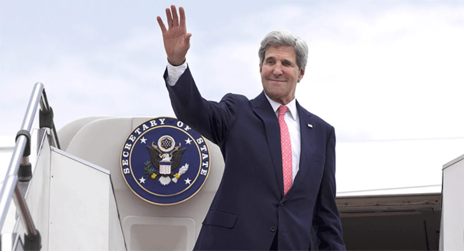 كيري يلتقي أشتون والإبراهيمي في العاصمة البريطانية