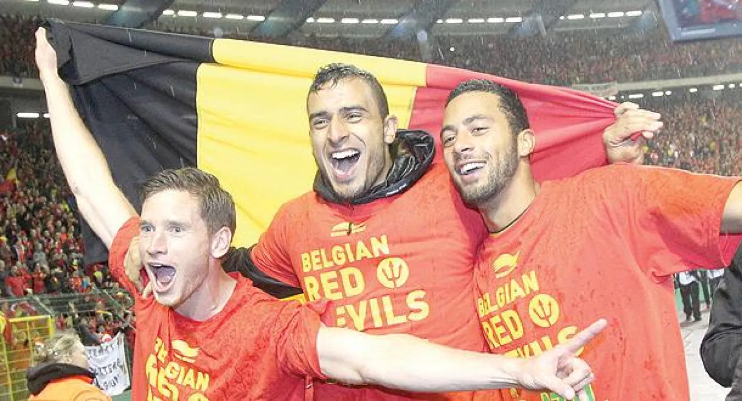 النتائج المبهرة التي حققتها بلجيكا خلال التصفيات الأوروبية للمونديال أدت الى ارتفاع ترتيبهم في تصنيف الفيفا (أ.ب)