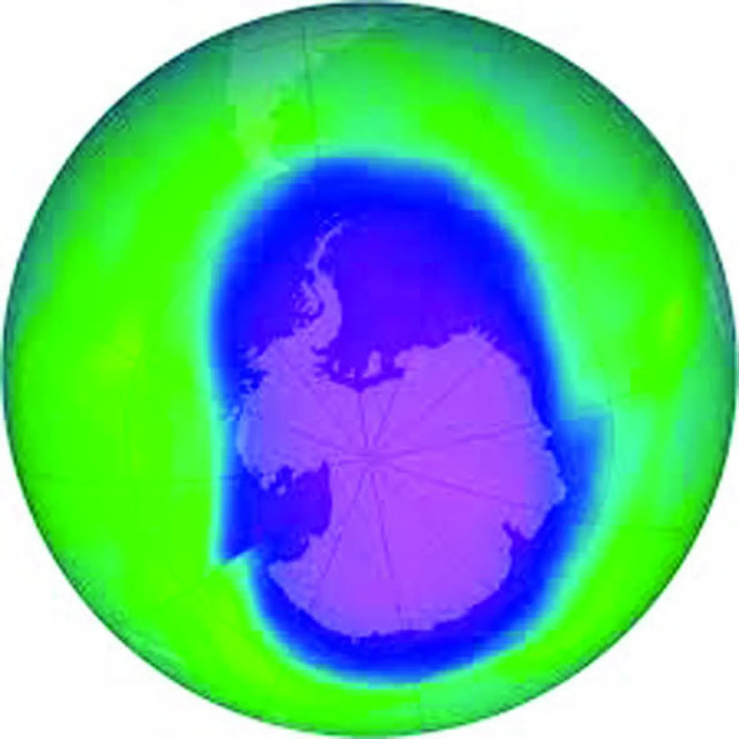 ثقب الأوزون فوق القطب الجنوبي أصغر قليلا من المتوسط في 2013
