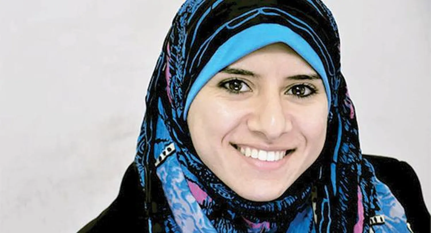 إسراء المدلل الناطقة الإعلامية باللغة الانجليزية  باسم حماس («الشرق الأوسط»)