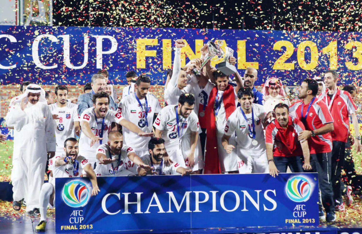 جانب من تتويج الكويت الكويتي باللقب الآسيوي (أ.ف.ب)