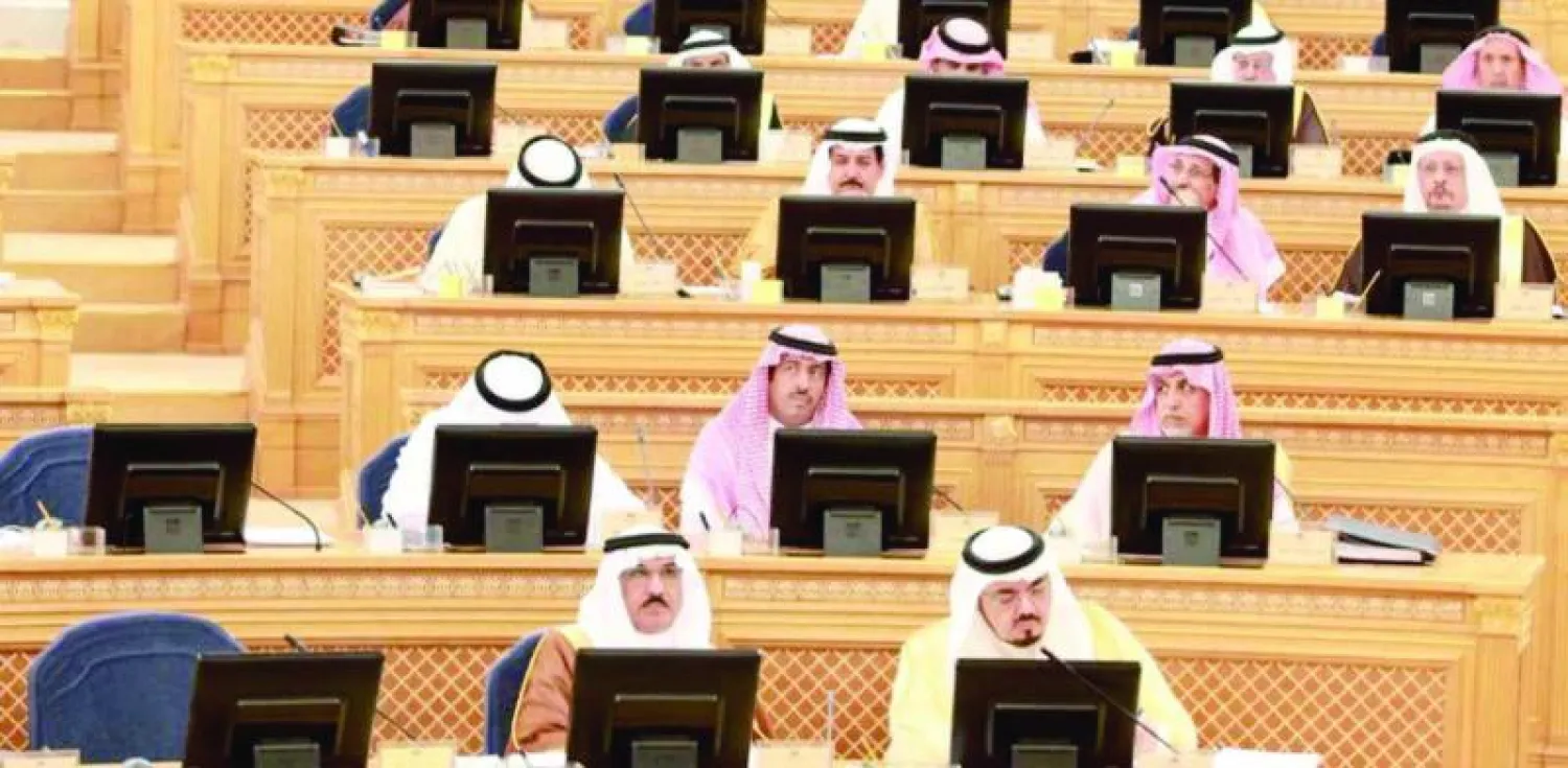 جانب من جلسة مجلس الشورى أمس (واس)