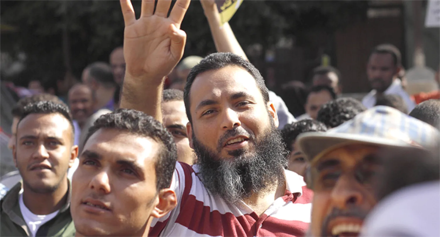 متظاهرون من انصار الرئيس المخلوع محمد مرسي