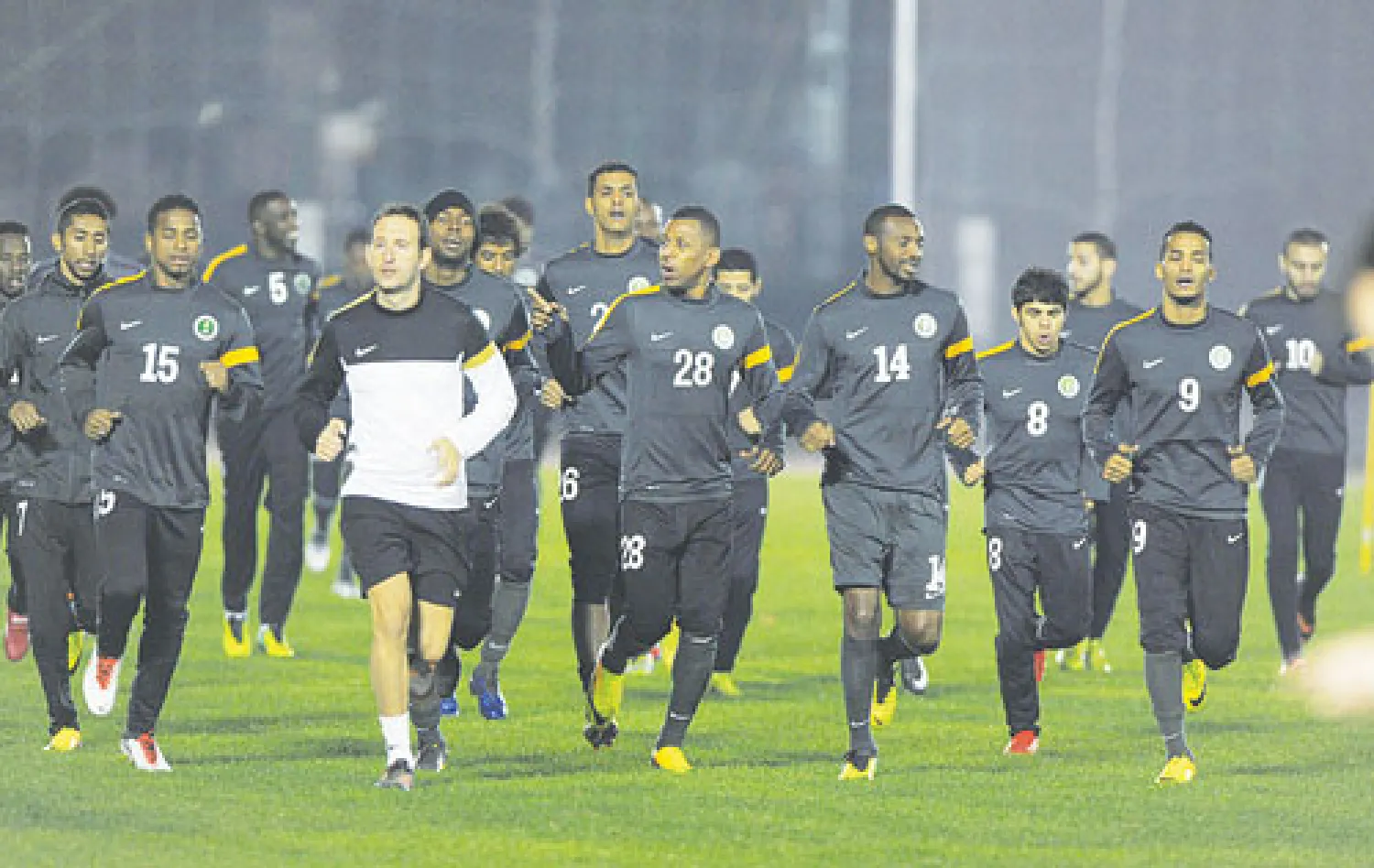 من تدريبات المنتخب السعودي استعدادا لمباراة الصين غدا