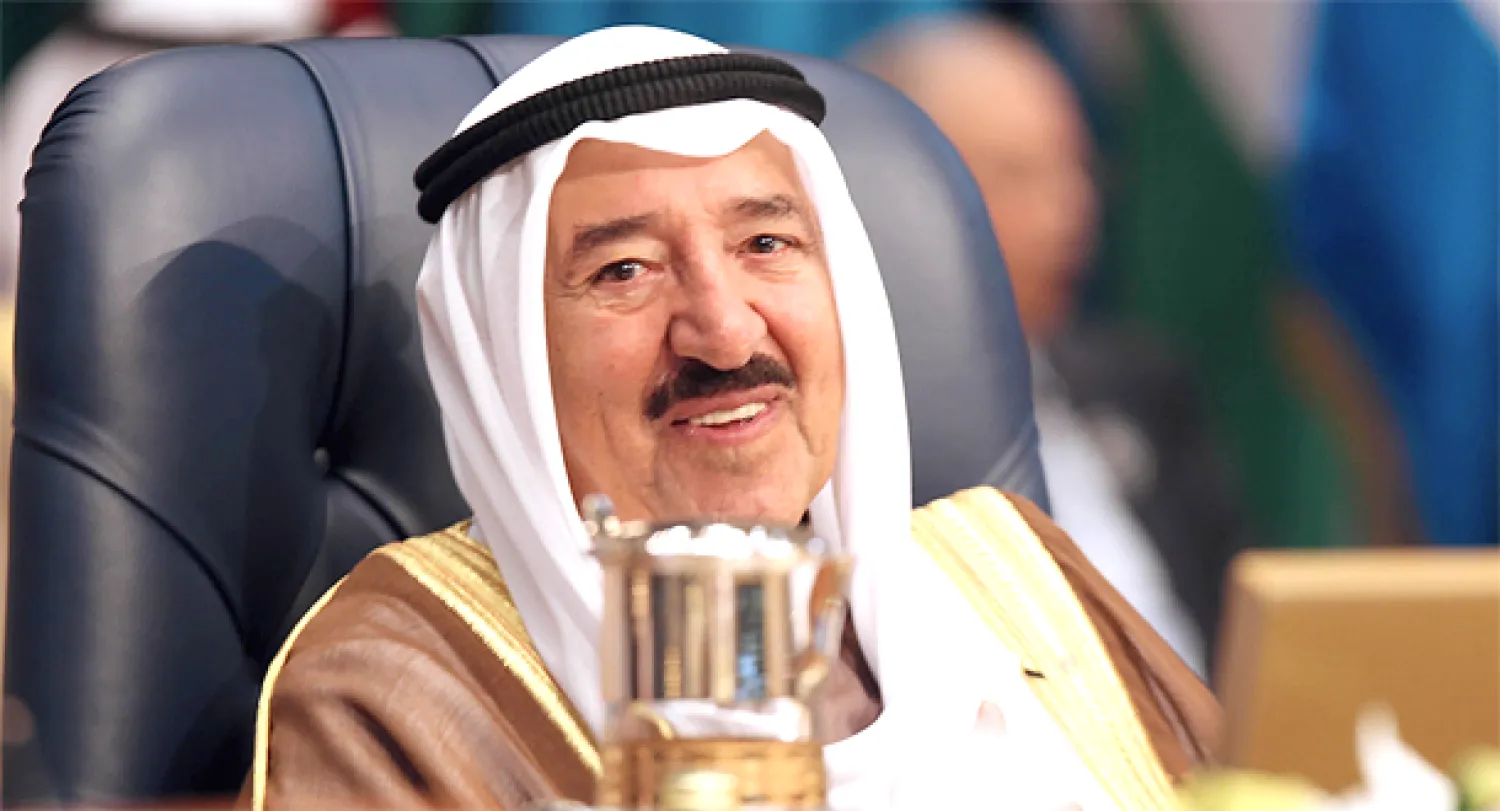 الشيخ صباح الأحمد الجابر الصباح خلال افتتاح أعمال القمة اليوم (كونا)