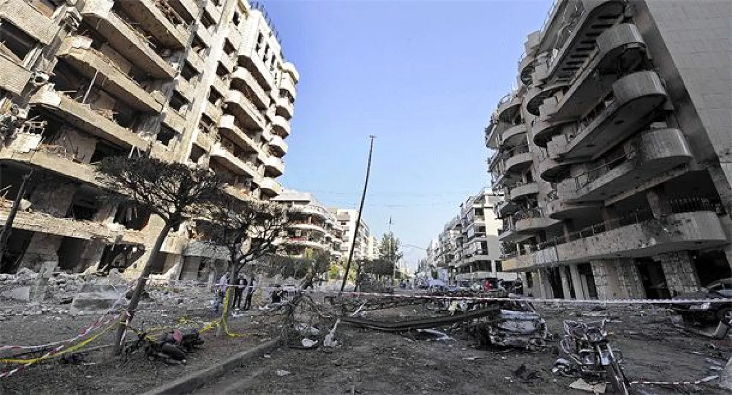 صورة للدمار الذي خلفه الانفجاران في بيروت